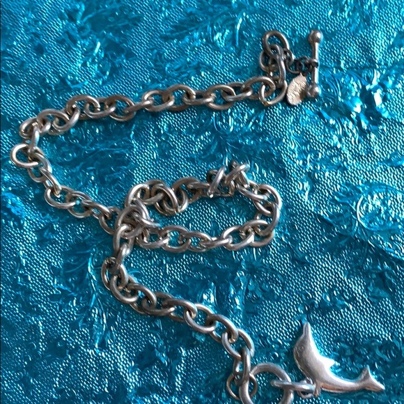 Cool Jewels silvertone dolphin statement necklace - Picture 10 of 12